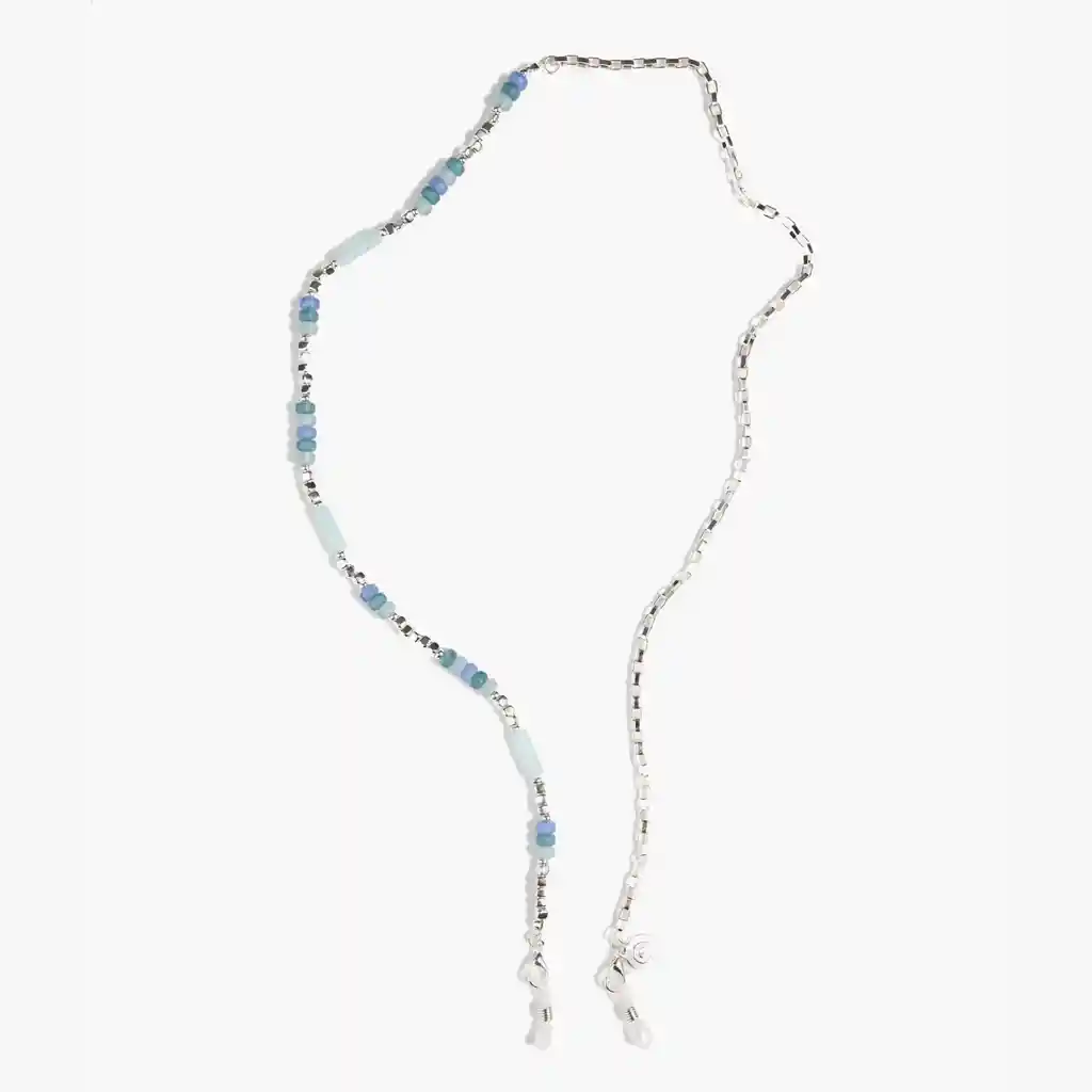 Strap Sujetador Lentes Mujer Mix Mostacillas Plateado