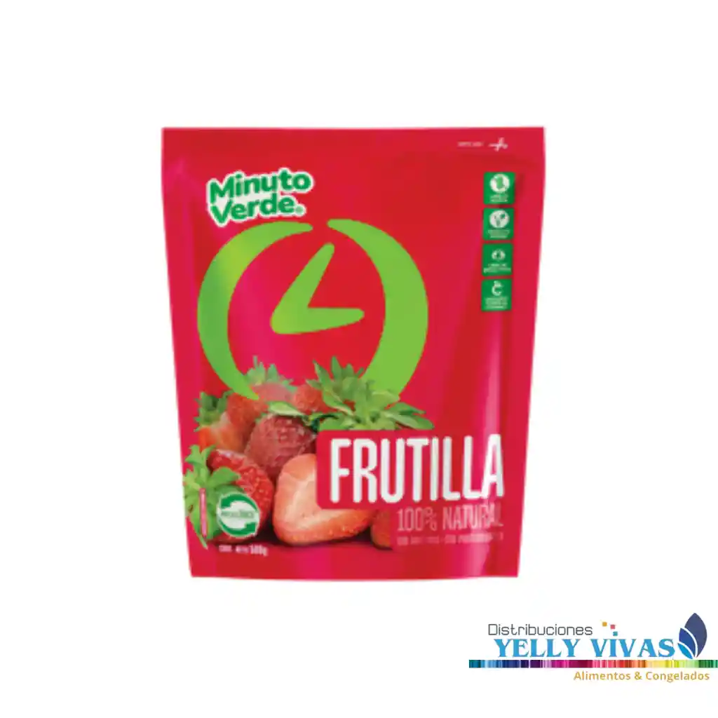 Frutilla Entera Congelada 1kg Minuto Verde