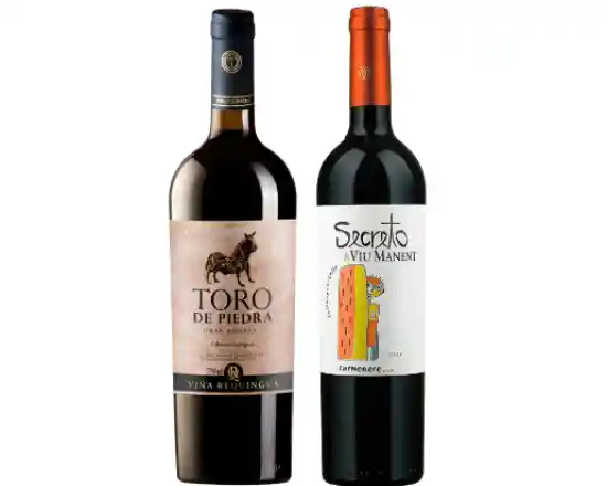 Pack Carmenere Toro De Piedra + Secreto Viu Manent