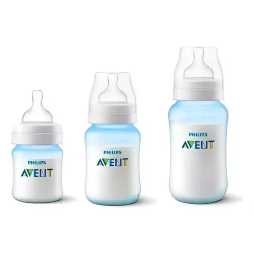 Set Mamadera Anti-colic 125 Ml+260ml+330 Ml Azul