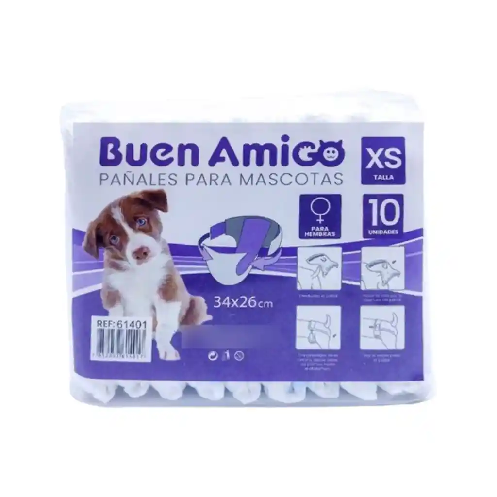 Pañales Desechables Para Mascotas Hembras (talla Xs)