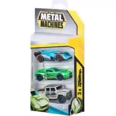 Zuru Metal Machines Pack 3ú.vehículos (quick Shift-white Flag-duty)