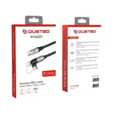 Dusted Cable Giratorio Usb-c A Usb-c 60w Rugged 2mts. Negro