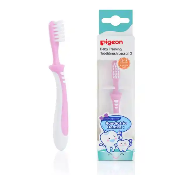 Cepillo Dental De Aprendizaje Etapa 3 Rosado – Pigeon