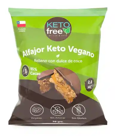 Alfajor Keto Vegano Relleno Con Dulce De Coco