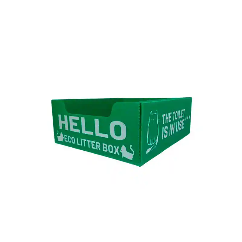 Hello Eco Litter Box (arenero Desechable Para Gatos) Verde