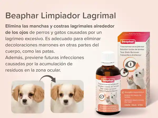 Beaphar Oftal Limpiador Lagrimal 50 Ml