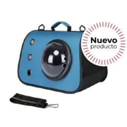 Wonder Dog - Bolso Portatil Para Gatos Con Cupula, Color Azul (pt001-a)