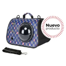 Wonder Dog - Bolso Portatil Para Gatos Con Cupula, Diseño Cuadros (pt003)