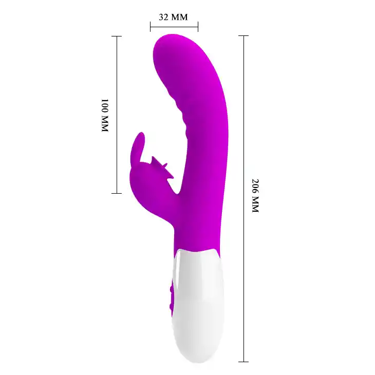 Vibrador Dual Cerberus Con Lengua Y Orejitas Pretty Love