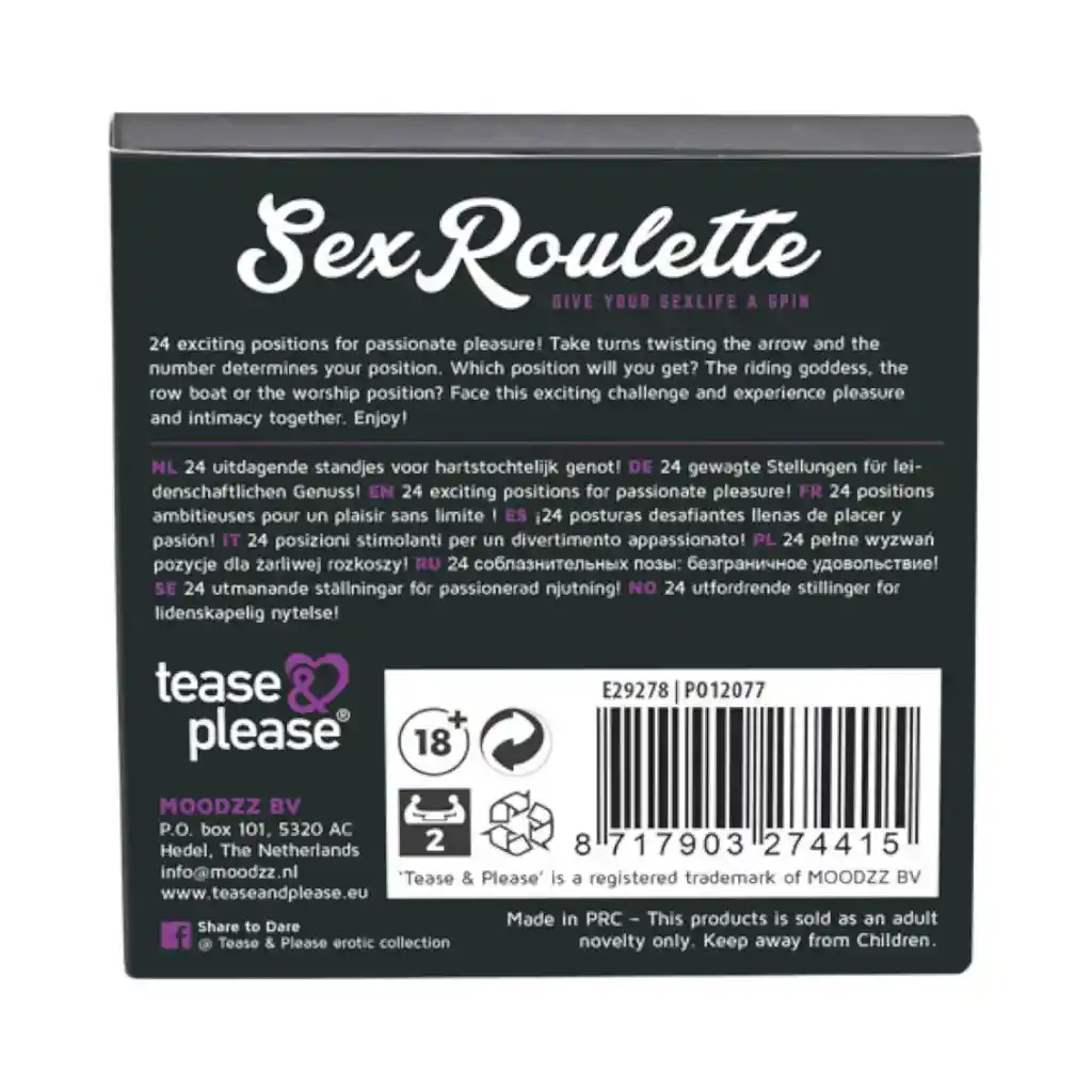 Juego Erótico Sex Roulette - Kamasutra