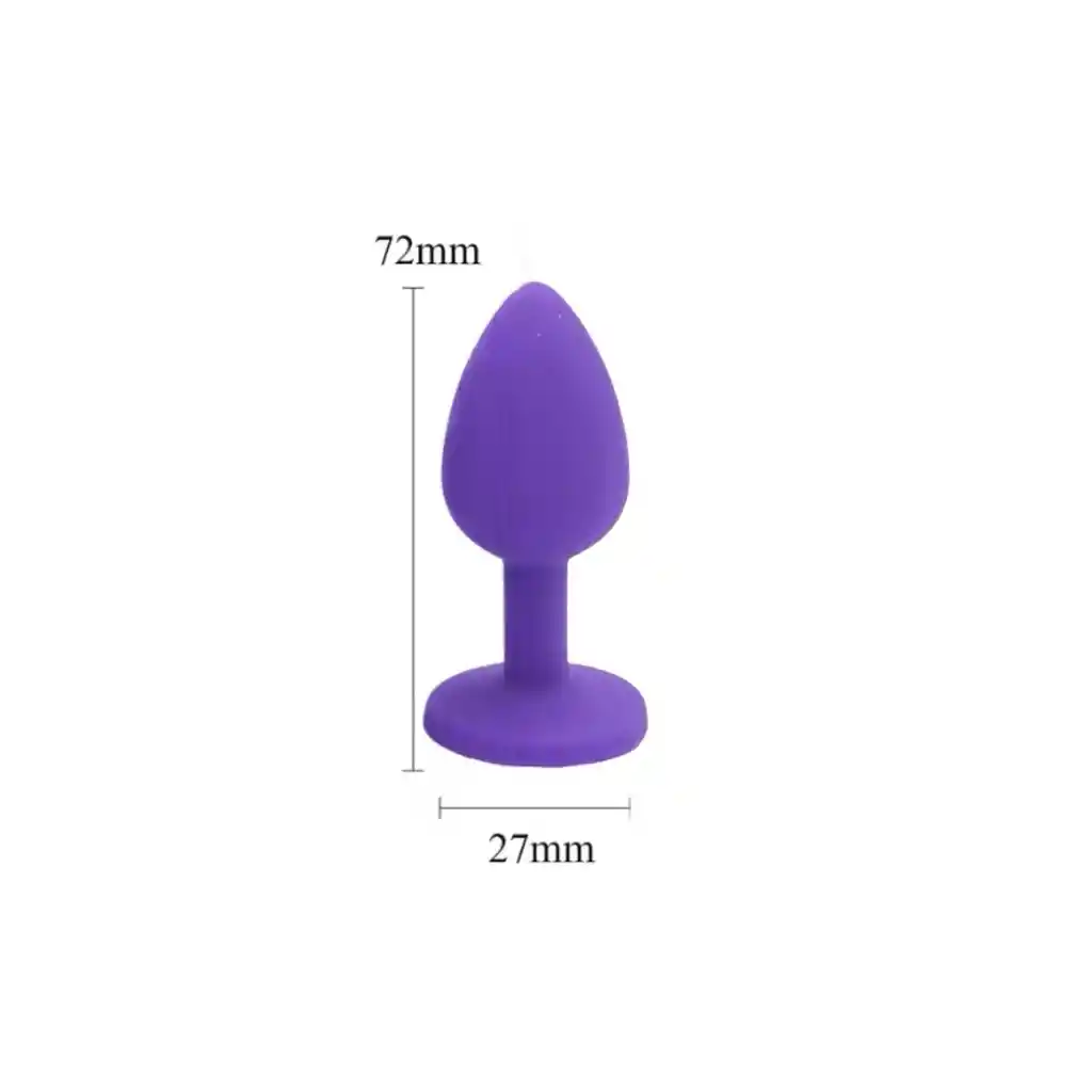 Plug Anal De Silicona Con Joya Talla S