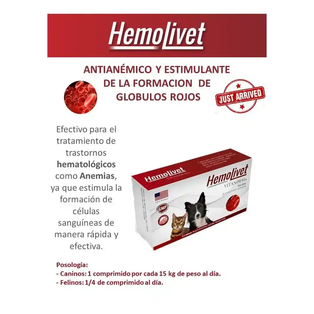 Hemolivet Vitanimal X 30 Comp