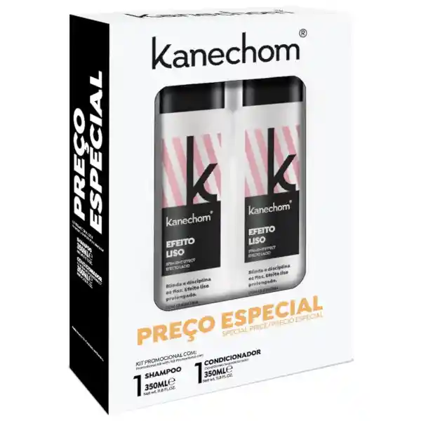 Kit Shampoo + Acondicionador Efeito Liso Kanechom