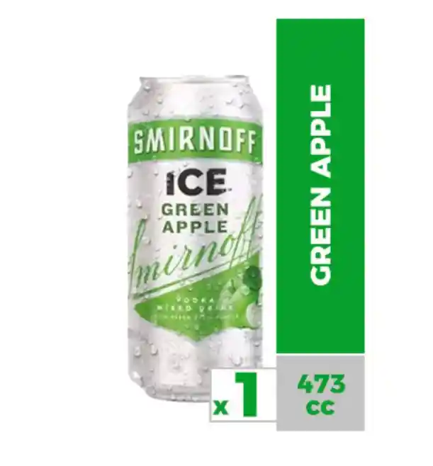 Licor Smirnoff Ice Green Apple Lata 473cc