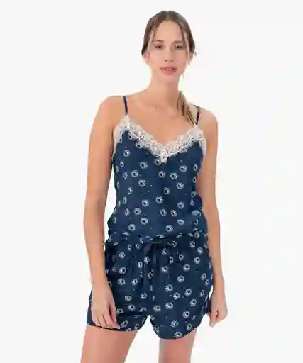 Set Pijama Mujer Mystic S Azul