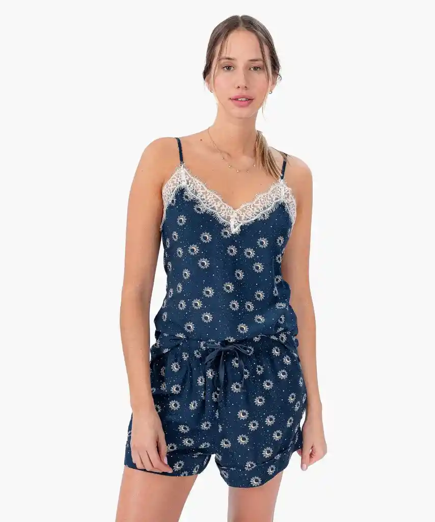 Set Pijama Mujer Mystic M Azul