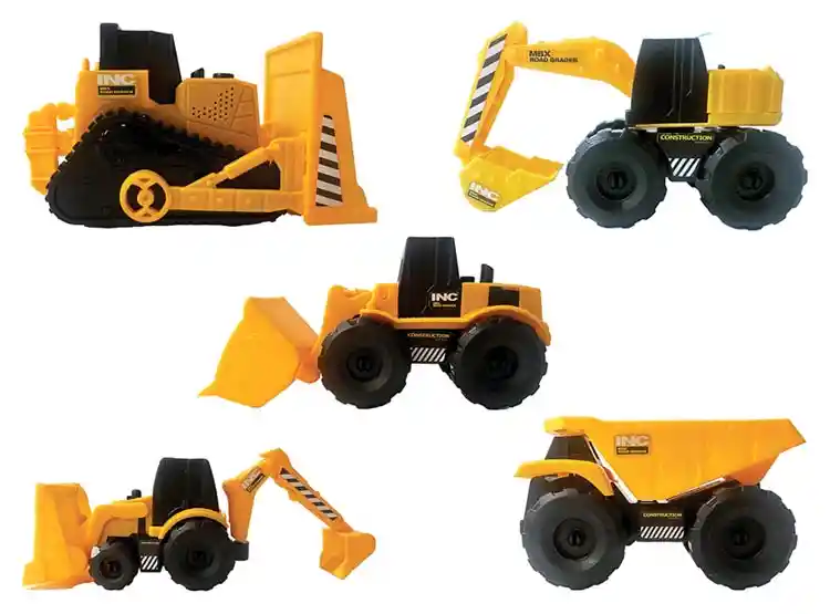 Set De 5 Veh Articulables Team Const