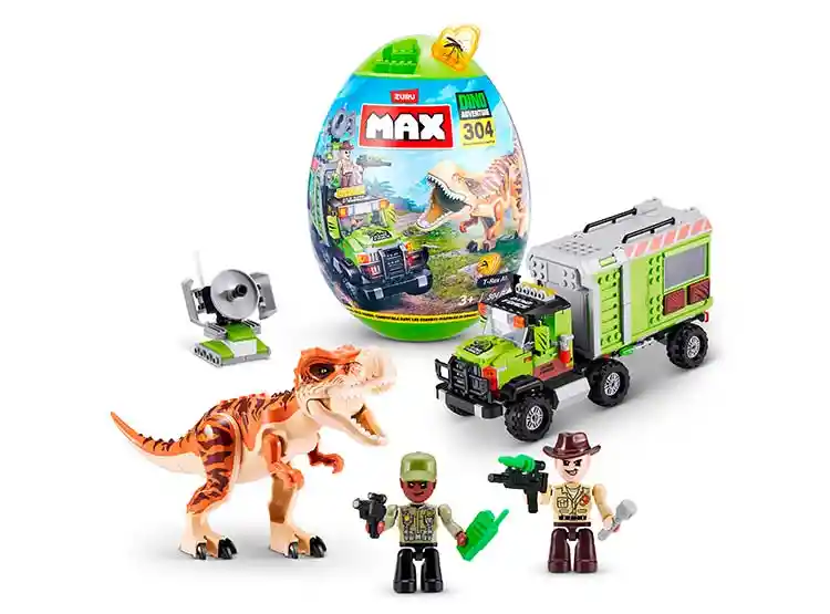 Set 304 Bloques Max Dino Escape En Huevo