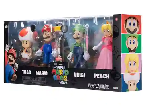 Set 4 Figuras Súper Mario 5\