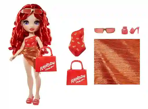 Muñeca Rainbow High Swim & Style Fashion - Ruby