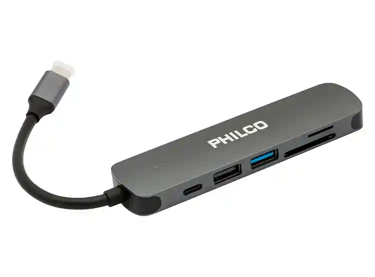 Hub Philco 6 En 1 Tipo C A Hdmi+usb 3.0