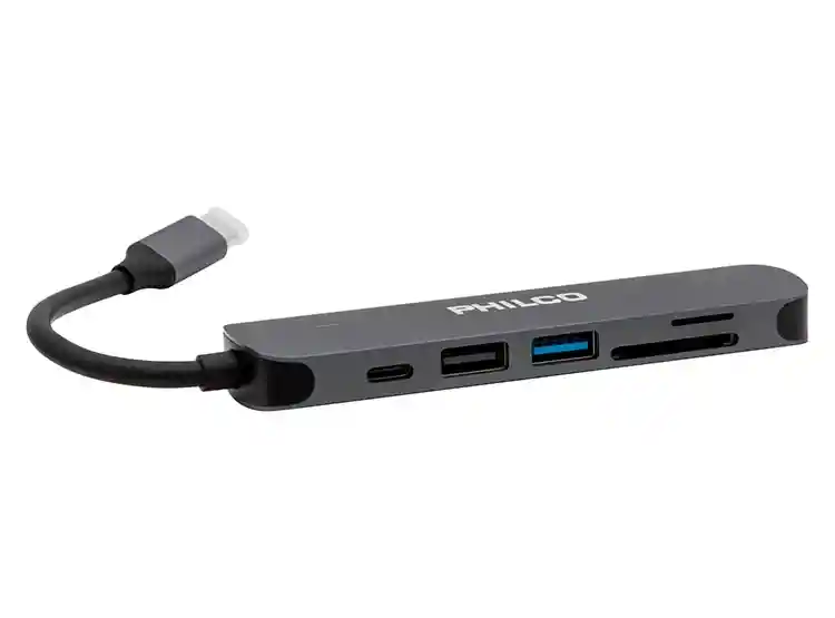 Hub Philco 6 En 1 Tipo C A Hdmi+usb 3.0