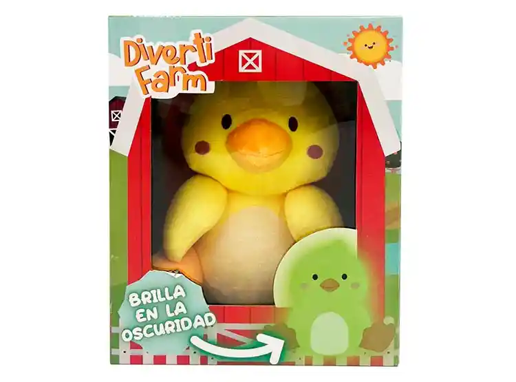 Peluche Divertifarm Brilla En La Oscuridad Pato