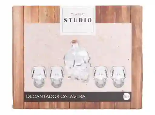 Decantador Classic Studio Calavera Con Vasos