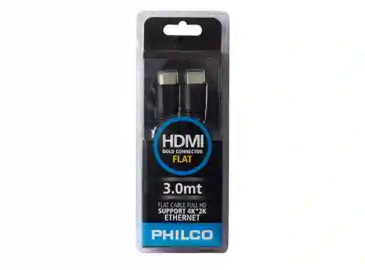 Cable Hdmi Philco 4k 3 Mts Plano