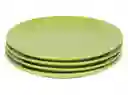 Set Platos Ensalada Ripley Home Hawai Verde X4