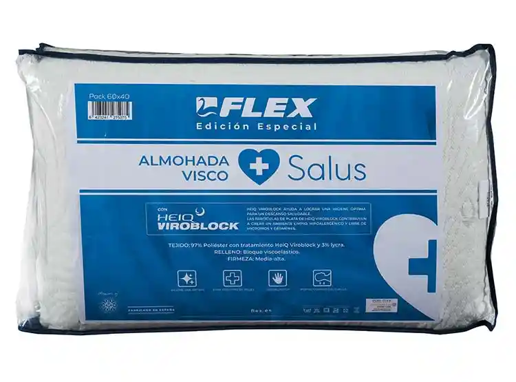 Set Almohadas Flex Salus Viscoelastica 2 Pl