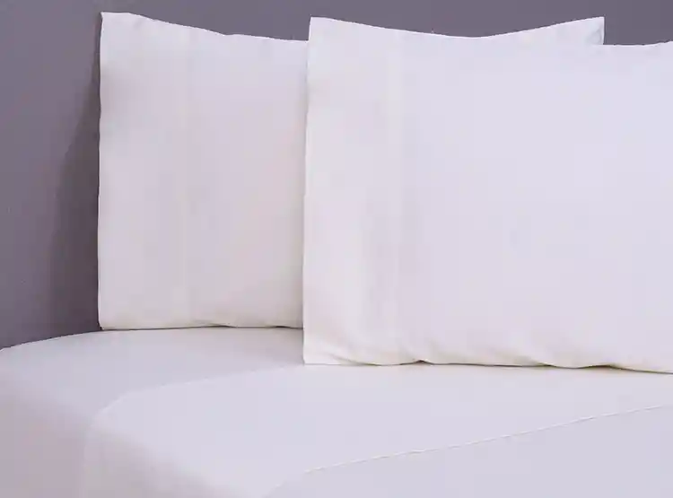 Juego De Sábanas Fabrics Súper King 300 Hilos Algodón Crudo Liso