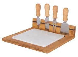 Set Coctel Ripley Home Marmol Aperitivo Cubiertos Imán Bambú 5 Piezas