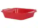 Fuente Cuadrada Ripley Home Embossed Rojo Con Asas