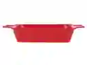 Fuente Cuadrada Ripley Home Embossed Rojo Con Asas