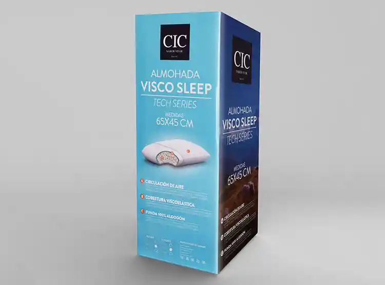 Almohada Viscoelástica Cic Visco Sleep Tech Series 65 X 45 Cm