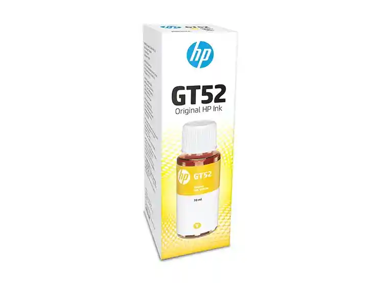 Botella Tinta Hp Original Gt52 Amarillo 70ml