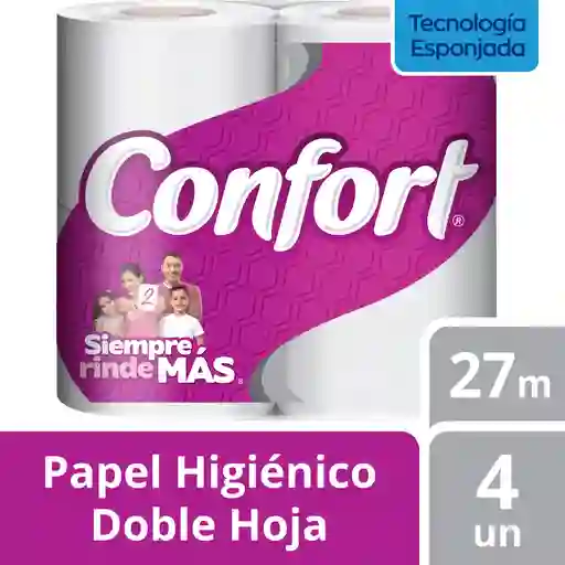 Confort Doble Hoja 4rollos 27 Metros