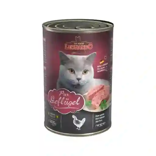 Leonardo, Alimento Húmedo Para Gatos, Sabor Ave (400 Gr)