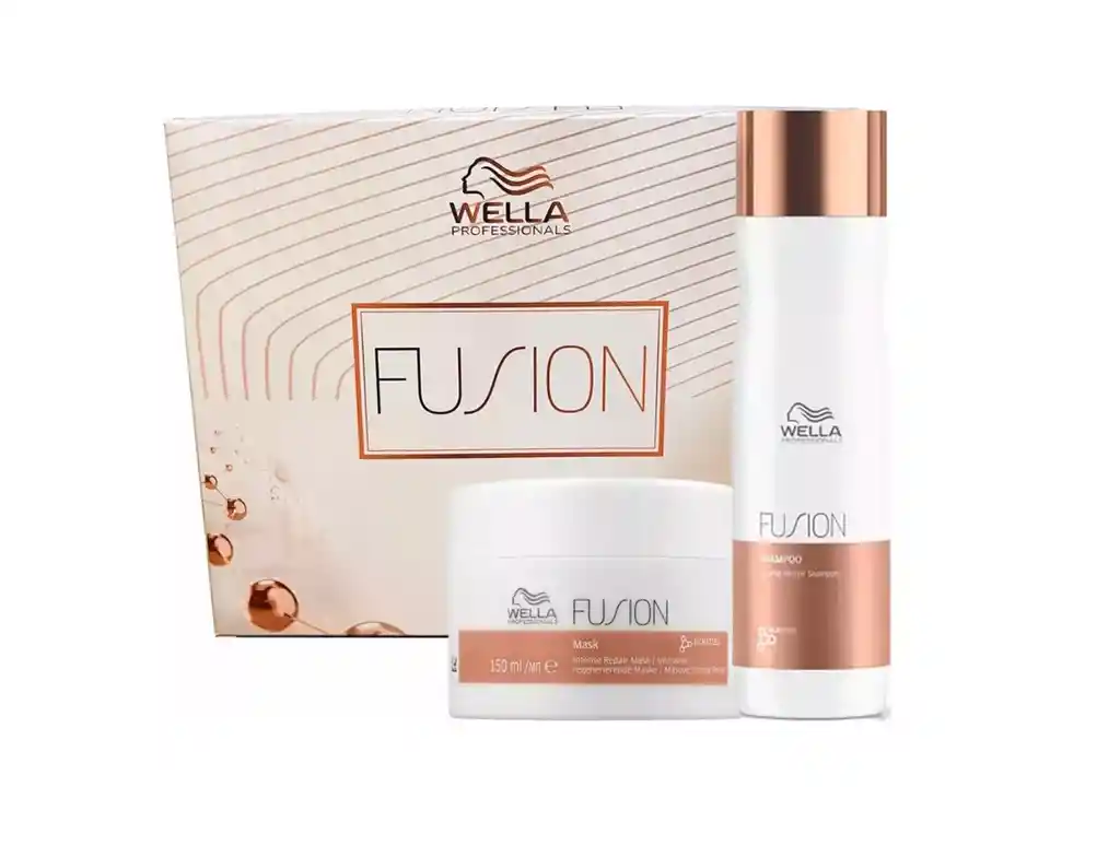 Kit Wella Fusion Shampoo + Máscara Wella Professionals