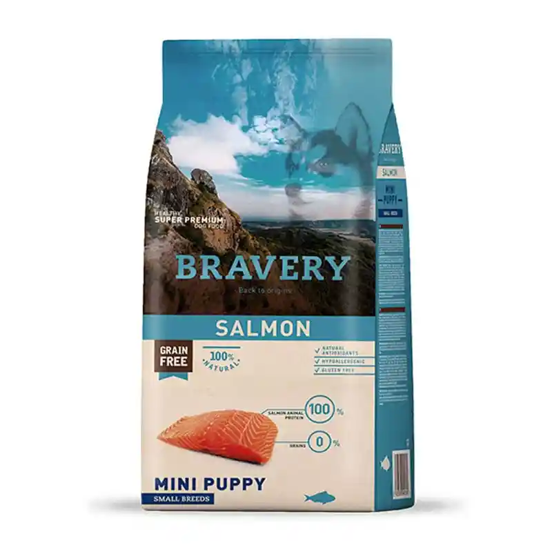 Bravery Mini Puppy Alimento Para Perro Cachorro Raza Pequeña Salmon 2 Kg