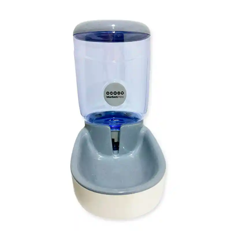 Comedero Dispensador Comida Automatico Para Mascota Con Bidon Marben Pets (gris)