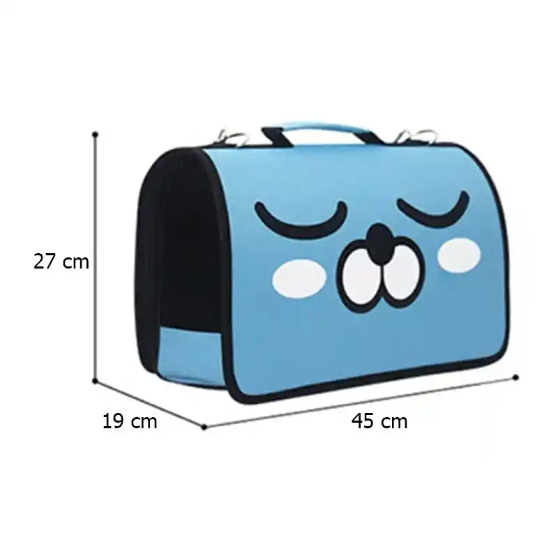 Bolso Transportador De Mascotas Para Viaje Tipo Maleta (celeste)