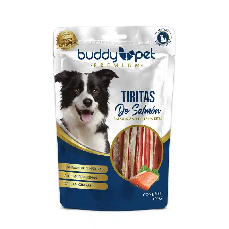 Snack Perro Buddy Pet Tiritas De Salmon 100g