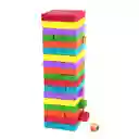 Juego Yenga Jenga Colores Educativo Para Niños 54 Piezas