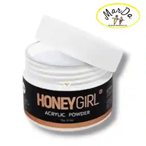 Polimero O Acrilico En Polvo Color White - Blanco Honey Girl Para Manicure O Pedicure 15 Gramos