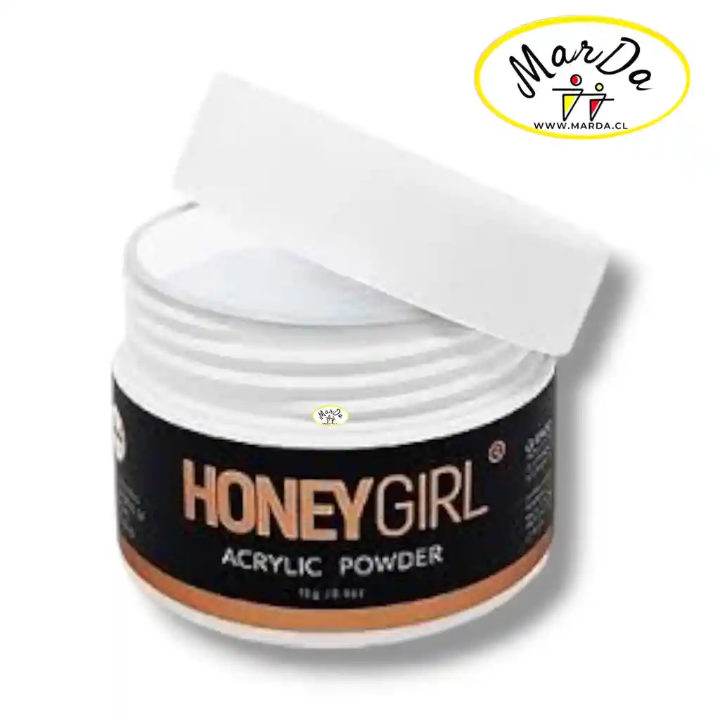 Polimero O Acrilico En Polvo Color White - Blanco Honey Girl Para Manicure O Pedicure 15 Gramos