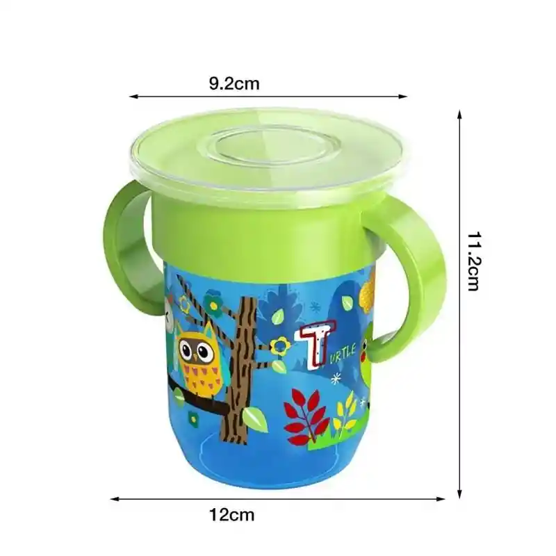 Vaso Entrenamiento360 Antiderrame Con Diseño Bebe Niños (verde)