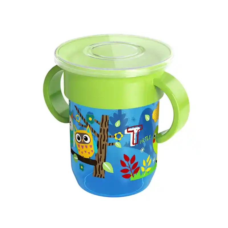 Vaso Entrenamiento360 Antiderrame Con Diseño Bebe Niños (verde)